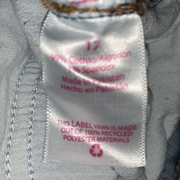 No Boundaries Distressed Light Wash Straight-Leg Denim Jeans Womens Size 17 - Picture 3 of 10